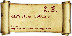Künstler Bettina névjegykártya