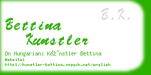 bettina kunstler business card
